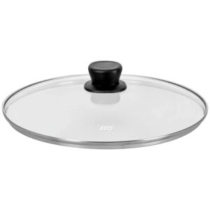 ELO Glasdeckel Basic; 28 cm (Ø); silber/schwarz/transparent