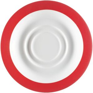 PULSIVA Kaffee-/Becher-Untertasse Multi-Color; 15.3x2.1 cm (ØxH); weiss/rot; rund; 6 Stück / Pack PULSIVA Kaffee-/Becher-Untertasse Multi-Color; 15.3x2.1 cm (ØxH); weiss/rot; rund; 6 Stück / Pack