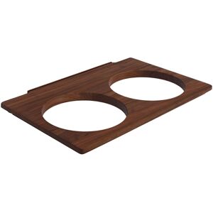 VEGA Schalenaufsatz für 2 Schalen Ø 23 cm; Grösse GN 1/1, 53x34x2.5 cm (LxBxH); nussbaum; rechteckig VEGA Schalenaufsatz für 2 Schalen Ø 23 cm; Grösse GN 1/1, 53x34x2.5 cm (LxBxH); nussbaum; rechteckig