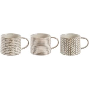 Pulsiva Beiget Steingut-Tassenset - 330ml, 9x7.8cm - Tasse, Steinzeug, Mikrowellenfest Pulsiva Beiget Steingut-Tassenset - 330ml, 9x7.8cm - Tasse, Steinzeug, Mikrowellenfest