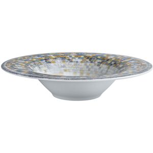 VEGA Porzellan Pastateller Terra Mosaic; 600 ml, 30 cm (Ø); blau/weiss/orange; rund; 4 Stück / Pack VEGA Porzellan Pastateller Terra Mosaic; 600 ml, 30 cm (Ø); blau/weiss/orange; rund; 4 Stück / Pack