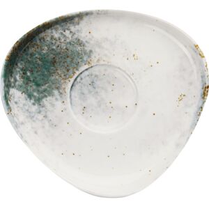 VEGA Kaffee-/Becher-Untertasse Purior; 15.5x14x2.3 cm (LxBxH); weiss/petrol; oval; 6 Stück / Pack VEGA Kaffee-/Becher-Untertasse Purior; 15.5x14x2.3 cm (LxBxH); weiss/petrol; oval; 6 Stück / Pack