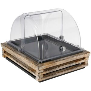 VEGA Kühlvitrine Natchez Melamin schwarz 1/2; Grösse GN 1/2, 37x31x27.7 cm (LxBxH); vintage weiss/transparent/schwarz; rechteckig VEGA Kühlvitrine Natchez Melamin schwarz 1/2; Grösse GN 1/2, 37x31x27.7 cm (LxBxH); vintage weiss/transparent/schwarz; rechteckig