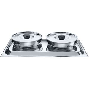 PULSIVA Chafing-Dish-Aufsatz-Set Duo; Grösse GN 1/1, 8400 ml, 55x32x35 cm (BxHxT); silber PULSIVA Chafing-Dish-Aufsatz-Set Duo; Grösse GN 1/1, 8400 ml, 55x32x35 cm (BxHxT); silber