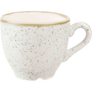 Churchill Espresso Tasse Stonecast Barley White; 100 ml, 6.5x5.5 cm (ØxH); braun/weiss; rund; 12 Stück / Pack Churchill Espresso Tasse Stonecast Barley White; 100 ml, 6.5x5.5 cm (ØxH); braun/weiss; rund; 12 Stück / Pack
