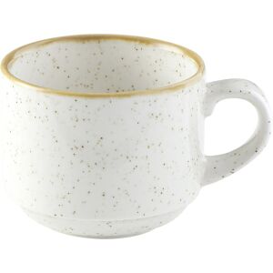 Churchill Tasse Stonecast Barley White stapelbar; 220 ml, 7 cm (H); weiss/braun; rund; 12 Stück / Pack Churchill Tasse Stonecast Barley White stapelbar; 220 ml, 7 cm (H); weiss/braun; rund; 12 Stück / Pack