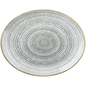 Churchill Platte Studio Prints Stone Grey oval Coupe; 31.7x25.5 cm (LxB); hellgrau/braun; oval; 12 Stück / Pack Churchill Platte Studio Prints Stone Grey oval Coupe; 31.7x25.5 cm (LxB); hellgrau/braun; oval; 12 Stück / Pack