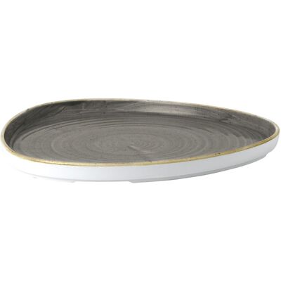 Churchill Triangle Walled Chefs Plate Stonecast Peppercorn; 26x2 cm (BxH); grau/braun; dreieckig; 6 Stück / Pack Churchill Triangle Walled Chefs Plate Stonecast Peppercorn; 26x2 cm (BxH); grau/braun; dreieckig; 6 Stück / Pack