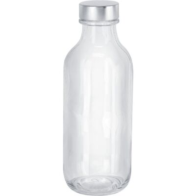 Pasabahçe Glasflasche Iconic; 360 ml, 6.5x17.9 cm (ØxH); transparent/silber; 6 Stück / Pack Pasabahçe Glasflasche Iconic; 360 ml, 6.5x17.9 cm (ØxH); transparent/silber; 6 Stück / Pack
