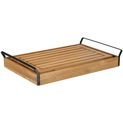 VEGA Brotschneidestation Esino eiche 1/1; Grösse GN 1/1, 61.9x38.6x10.9 cm (LxBxH); eiche/schwarz; rechteckig VEGA Brotschneidestation Esino eiche 1/1; Grösse GN 1/1, 61.9x38.6x10.9 cm (LxBxH); eiche/schwarz; rechteckig
