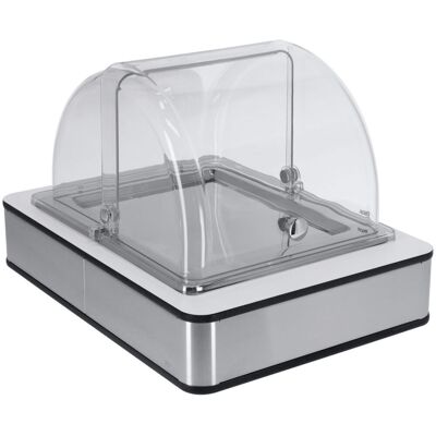 VEGA Kühlvitrine Fundale Edelstahl 1/2; GN 1/2, 42.5x31.5x27.4 cm (LxBxH); edelstahl/weiss/transparent; rechteckig VEGA Kühlvitrine Fundale Edelstahl 1/2; GN 1/2, 42.5x31.5x27.4 cm (LxBxH); edelstahl/weiss/transparent; rechteckig