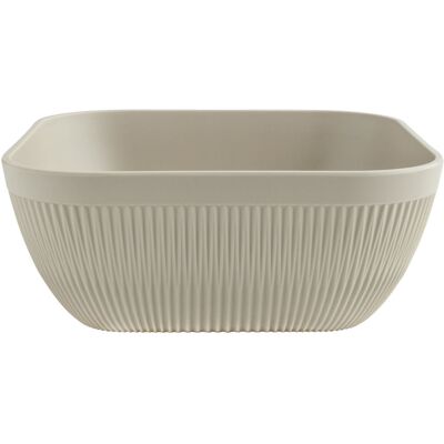 VEGA Schale Kanas quadratisch, mit Relief; 3600 ml, 25x25x10 cm (LxBxH); beige; quadratisch VEGA Schale Kanas quadratisch, mit Relief; 3600 ml, 25x25x10 cm (LxBxH); beige; quadratisch