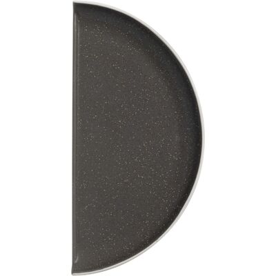 VEGA Halber Teller flach Ossori; 27.5x13.5 cm (LxB); dunkeltaupe; halbrund; 4 Stück / Pack VEGA Halber Teller flach Ossori; 27.5x13.5 cm (LxB); dunkeltaupe; halbrund; 4 Stück / Pack
