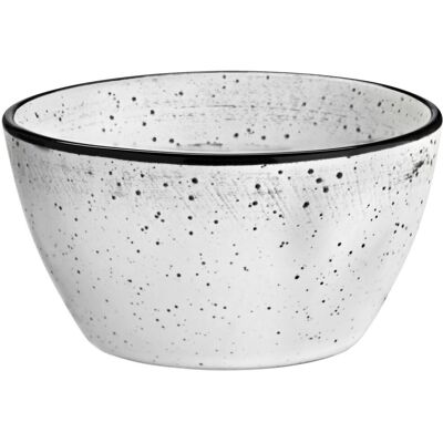 Fungio Schüssel Weiß/Schwarz - 220ml, 10x5 cm - Schüssel Fungio Schüssel Weiß/Schwarz - 220ml, 10x5 cm - Schüssel