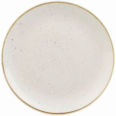 Churchill Teller flach Stonecast Barley White Coupe; 26 cm (Ø); weiss/braun; rund; 12 Stück / Pack Churchill Teller flach Stonecast Barley White Coupe; 26 cm (Ø); weiss/braun; rund; 12 Stück / Pack