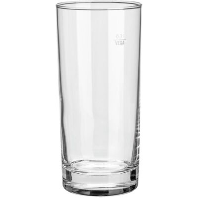 VEGA Trinkglas Regular; 380 ml, 6.8x14.9 cm (ØxH); transparent; 0.3 l Eichstrich, 12 Stück / Pack VEGA Trinkglas Regular; 380 ml, 6.8x14.9 cm (ØxH); transparent; 0.3 l Eichstrich, 12 Stück / Pack