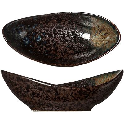 Cosy & Trendy Schüssel Black yoru oval; 25 ml, 10x5x3 cm (LxBxH); schwarz/blau; 12 Stück / Pack Cosy & Trendy Schüssel Black yoru oval; 25 ml, 10x5x3 cm (LxBxH); schwarz/blau; 12 Stück / Pack