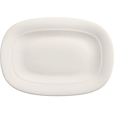 Vega Oval Servierplatte - 26,5x18,5 cm - Weiß Creme - Servierteller Vega Oval Servierplatte - 26,5x18,5 cm - Weiß Creme - Servierteller