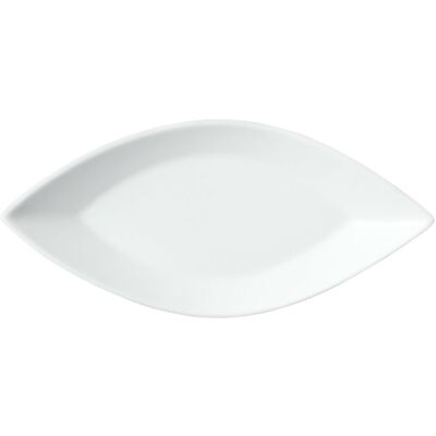 Vega Blattform Porzellan-Teller - 21x10x3.5cm, Weiß, 6 Stk Vega Blattform Porzellan-Teller - 21x10x3.5cm, Weiß, 6 Stk