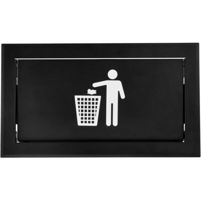 VEGA Abfallklappe Waste; 33x19x4.5 cm (LxHxT); schwarz; rechteckig VEGA Abfallklappe Waste; 33x19x4.5 cm (LxHxT); schwarz; rechteckig