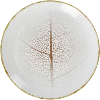 Vega Teller - Rund Weiß/Braun - 31cm Vega Teller - Rund Weiß/Braun - 31cm