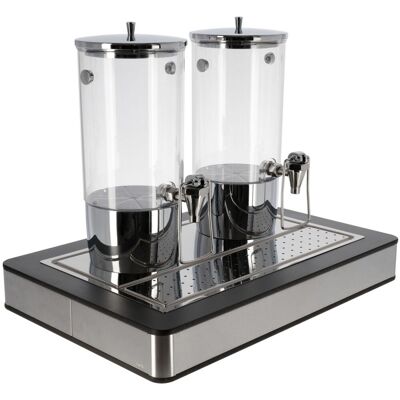 VEGA Saftspender Fundale anthrazit doppelt 1/1; 63x42.5x50.5 cm (LxBxH); anthrazit/transparent/edelstahl VEGA Saftspender Fundale anthrazit doppelt 1/1; 63x42.5x50.5 cm (LxBxH); anthrazit/transparent/edelstahl