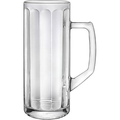 Borgonovo Bierkrug Reno Ottica mit Eichstrich; 645 ml, 7.9x19.5 cm (ØxH); transparent; 0.5 l Eichstrich, 6 Stück / Pack Borgonovo Bierkrug Reno Ottica mit Eichstrich; 645 ml, 7.9x19.5 cm (ØxH); transparent; 0.5 l Eichstrich, 6 Stück / Pack