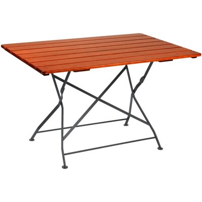 VEGA Biergartentisch Bavaria rechteckig; 120x80x74 cm (LxBxH); Platte kastanie, Gestell schwarz; rechteckig VEGA Biergartentisch Bavaria rechteckig; 120x80x74 cm (LxBxH); Platte kastanie, Gestell schwarz; rechteckig