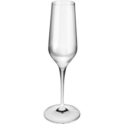 Bormioli Rocco Sektglas Electra mit Eichstrich; 230 ml, 6.2x4.7x23.5 cm (ØxØxH); transparent; 0.1 l Eichstrich, 6 Stück / Pack Bormioli Rocco Sektglas Electra mit Eichstrich; 230 ml, 6.2x4.7x23.5 cm (ØxØxH); transparent; 0.1 l Eichstrich, 6 Stück / Pack