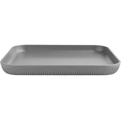 VEGA Platte Kanas rechteckig mit Relief; 32.5x26.5x3 cm (LxBxH); grau; rechteckig VEGA Platte Kanas rechteckig mit Relief; 32.5x26.5x3 cm (LxBxH); grau; rechteckig