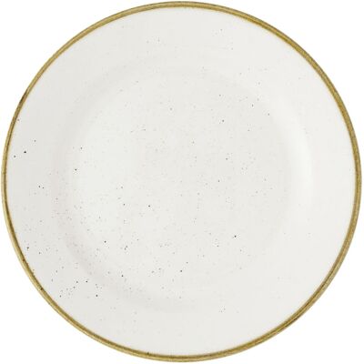 Churchill Teller flach Stonecast Barley White mit Fahne; 17 cm (Ø); weiss/braun; rund; 12 Stück / Pack Churchill Teller flach Stonecast Barley White mit Fahne; 17 cm (Ø); weiss/braun; rund; 12 Stück / Pack