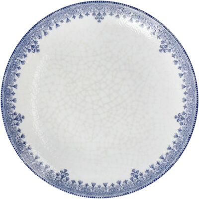 Vega Nonna Porzellanteller - Rund 31cm, Weiß/Blau - Teller Vega Nonna Porzellanteller - Rund 31cm, Weiß/Blau - Teller