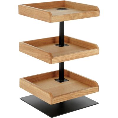 VEGA Etagere Esino 3-stöckig; 24x41.8x24 cm (BxHxT); braun/schwarz; rechteckig VEGA Etagere Esino 3-stöckig; 24x41.8x24 cm (BxHxT); braun/schwarz; rechteckig