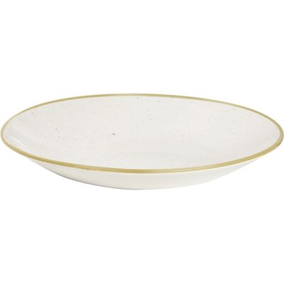 Churchill Teller tief Stonecast Barley White Coupe; 320 ml, 22.5 cm (Ø); weiss/braun; rund; 12 Stück / Pack Churchill Teller tief Stonecast Barley White Coupe; 320 ml, 22.5 cm (Ø); weiss/braun; rund; 12 Stück / Pack
