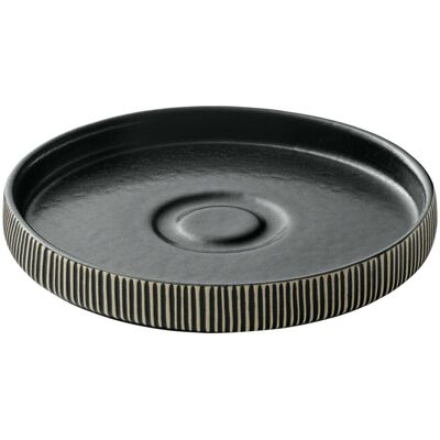 Playground Kaffeeuntertasse Nara Relief; 15x2.5 cm (ØxH); schwarz/weiss; rund; 6 Stück / Pack Playground Kaffeeuntertasse Nara Relief; 15x2.5 cm (ØxH); schwarz/weiss; rund; 6 Stück / Pack