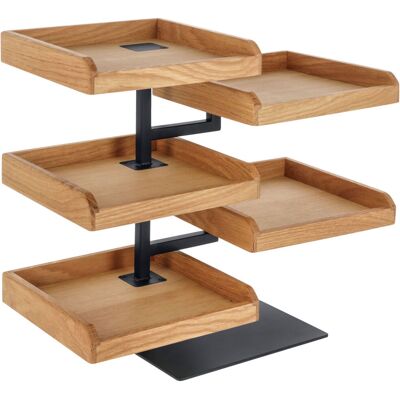 VEGA Etagere Esino 5-stöckig; 46.8x41.8x24 cm (BxHxT); braun/schwarz; rechteckig VEGA Etagere Esino 5-stöckig; 46.8x41.8x24 cm (BxHxT); braun/schwarz; rechteckig