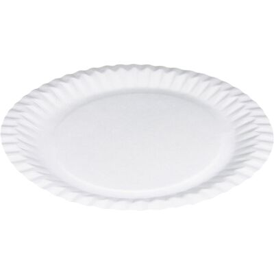 WIMEX Weiß Runde Einweg-Pappteller - 23cm - 100 Stück WIMEX Weiß Runde Einweg-Pappteller - 23cm - 100 Stück