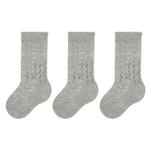 3er-Set hohe Kindersocken Condor 2.518/2 Aluminium 0221 6_12M female