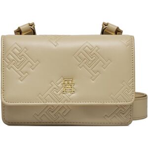 Handtasche Tommy Hilfiger Th Refined Crossover Mono AW0AW15727 White Clay AES 00 female