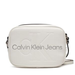 Handtasche Calvin Klein Jeans Sculpted Camera Bag18 Mono K60K610275 White/Silver Logo 0LI 00 female