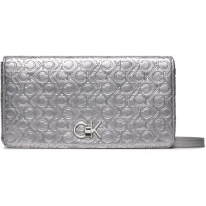 Handtasche Calvin Klein Re-Lock Double Gusette_Emb K60K611338 Silver Emb/Deb PE6 00 female