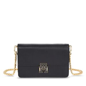 Handtasche Tommy Hilfiger Pushlock Leather Small Crossover AW0AW15227 Black BDS 00 female