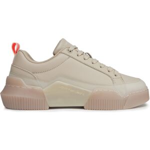 Sneakers Calvin Klein Chunky Cupsole 2.0 Lth In Lum YW0YW01313 Eggshell/Shocking Orange 0GI 41 female