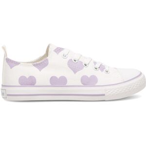 Sneakers aus Stoff DeeZee CSS20530-01 White/Purple 33 female