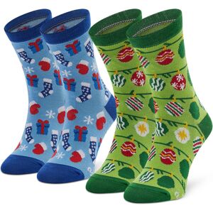 2er-Set hohe Kindersocken Rainbow Socks Xmas Socks Balls Kids Gift Pak 2 Bunt 24_29 unisex