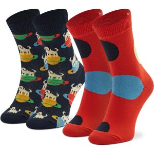 2er-Set hohe Kindersocken Happy Socks KLAI02-6500 Rot 12_24M unisex