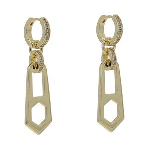 Ohrringe Luv AJ Zipper Hoops HOL22-E-ZH-G Golden 00 female