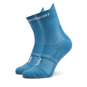 Hohe Unisex-Socken Compressport Pro Racing V4.0 Run High XU00046B Niagara Blue/White 45_48 unisex