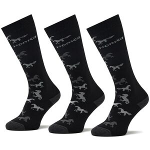 Hohe Unisex-Socken Horka Riding Socks 145450-0000-0203 H Black/Grey 31_34 unisex