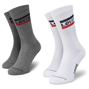 2er-Set hohe Unisex-Socken Levi's® 37157-0151 White/Grey 35_38 unisex